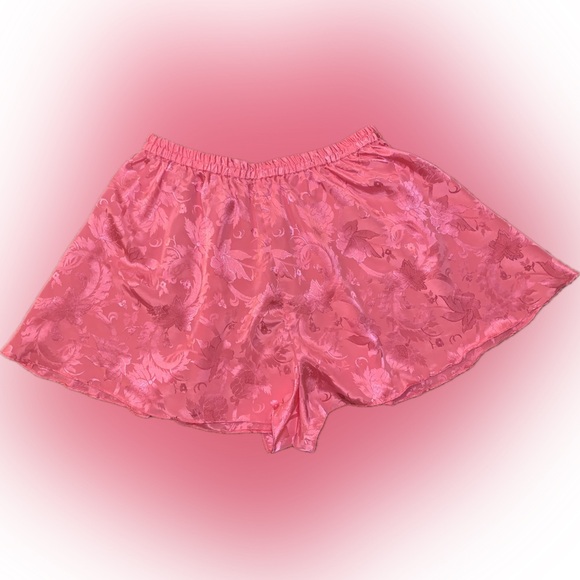 Victoria’s Secret Gold Label Hot Pink Silky Shorts Sleeveless Top PJ Sleep Set L - Picture 6 of 8